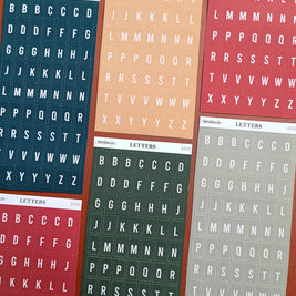 Letter Journal Sticker | Consonant | Christmas Colors | L022