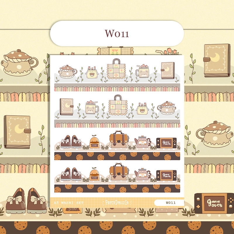 Paperdollzco | A5 Border Sticker | w011