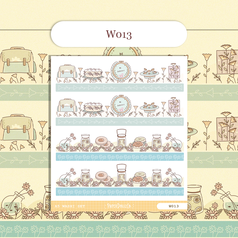 Paperdollzco | A5 Border Sticker | w013