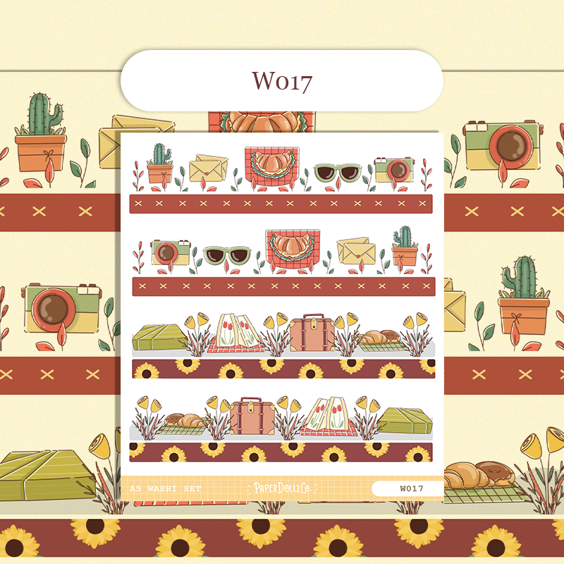 Paperdollzco | A5 Border Sticker | w017