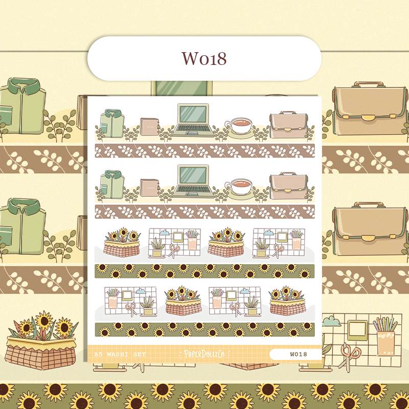 Paperdollzco | A5 Border Sticker | w018
