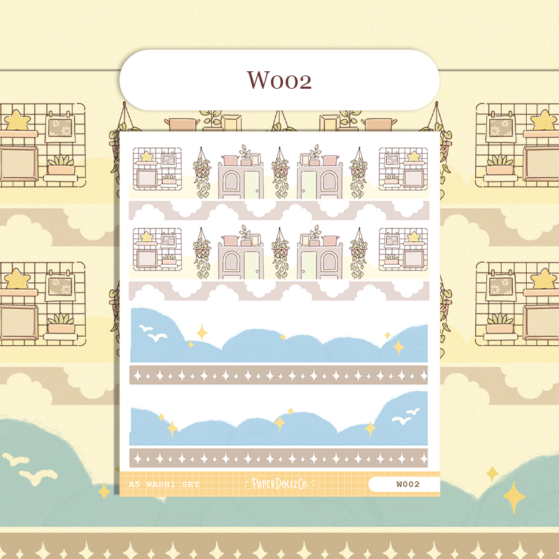 Paperdollzco | A5 Border Sticker | w002