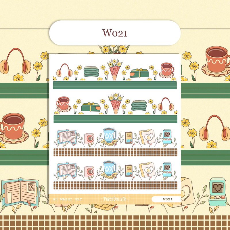 Paperdollzco | A5 Border Sticker | w021