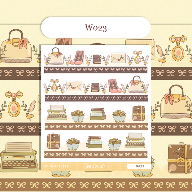 Paperdollzco | A5 Border Sticker | w023