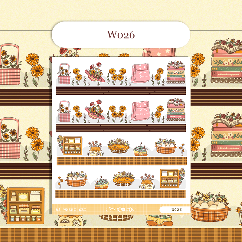 Paperdollzco | A5 Border Sticker | w026