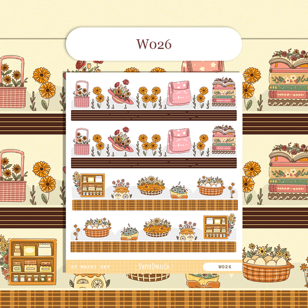 Paperdollzco | A5 Border Sticker | w026