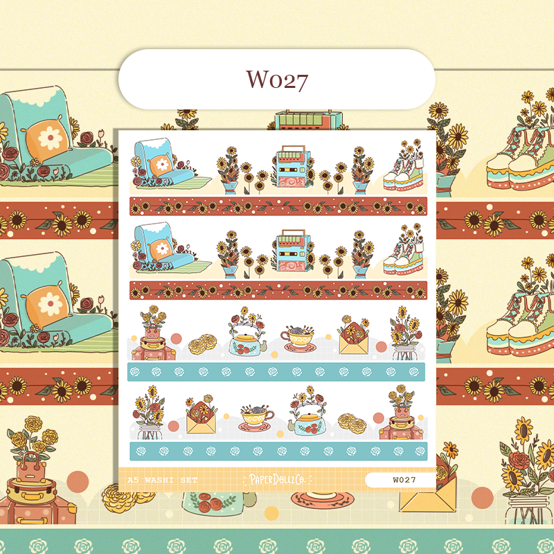 Paperdollzco | A5 Border Sticker | w027