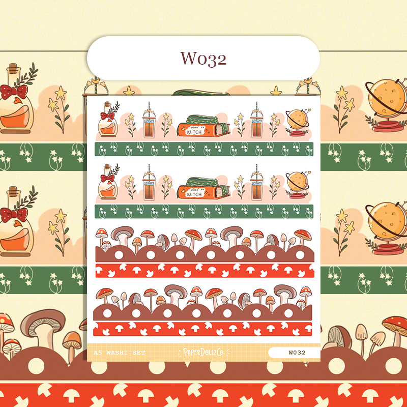 Paperdollzco | A5 Border Sticker | w032