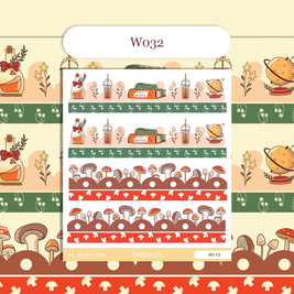 Paperdollzco | A5 Border Sticker | w032