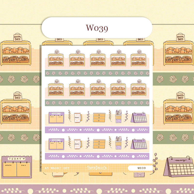 Paperdollzco | A5 Border Sticker | w039
