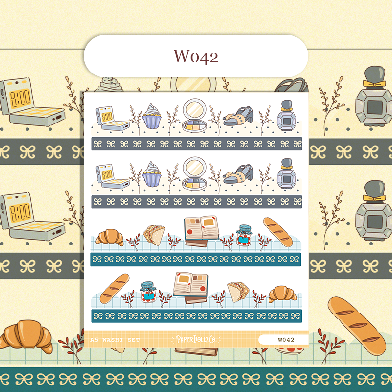 Paperdollzco | A5 Border Sticker | w042