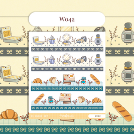 Paperdollzco | A5 Border Sticker | w042