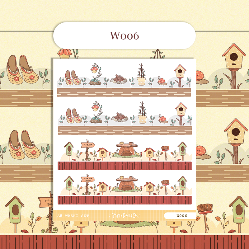 Paperdollzco | A5 Border Sticker | w006