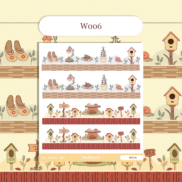 Paperdollzco | A5 Border Sticker | w006