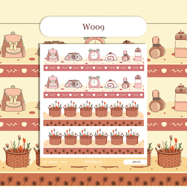 Paperdollzco | A5 Border Sticker | w009