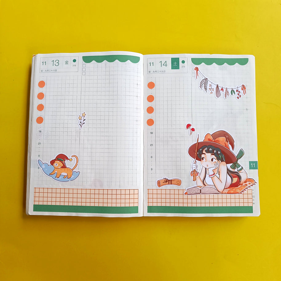 Enchanter | Enchanted | Hobonichi A6 Daily Sticker Kit - a001