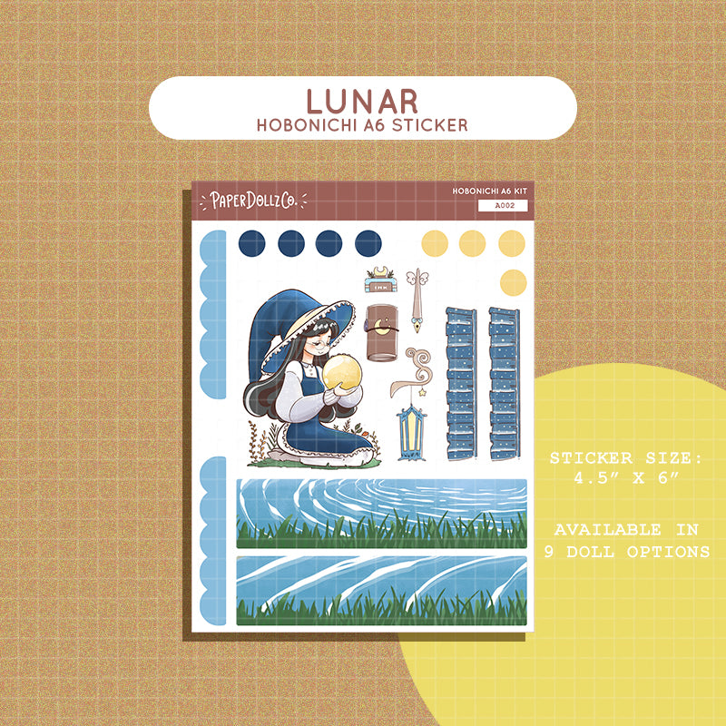 Lunar | Enchanted | Hobonichi A6 Daily Sticker Kit - a002