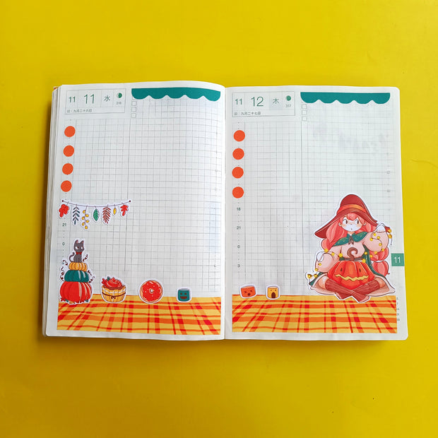 Pumpkin | Enchanted | Hobonichi A6 Sticker Kit - a003