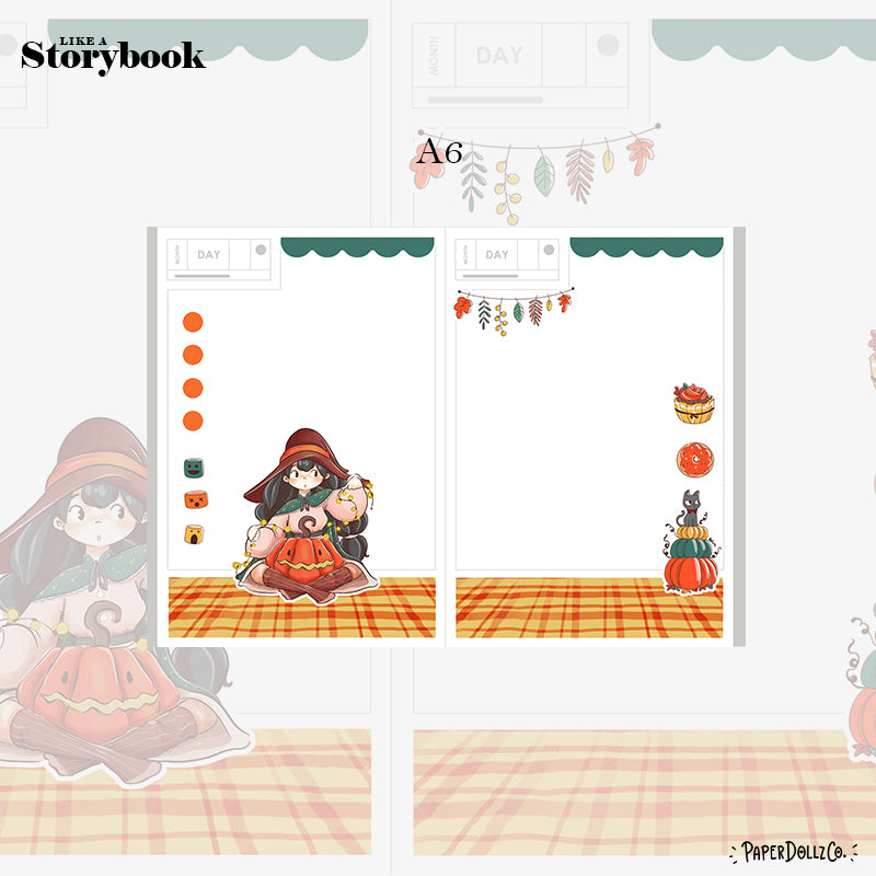 Pumpkin | Enchanted | Hobonichi A6 Sticker Kit - a003