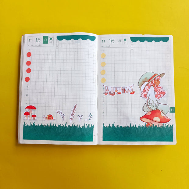 Forest | Enchanted | Hobonichi A6 Daily Sticker Kit - a004
