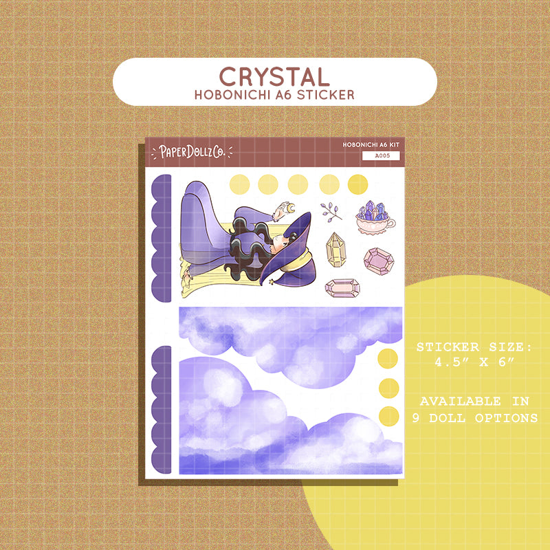 Crystal | Enchanted | Hobonichi A6 Daily Sticker Kit - a005
