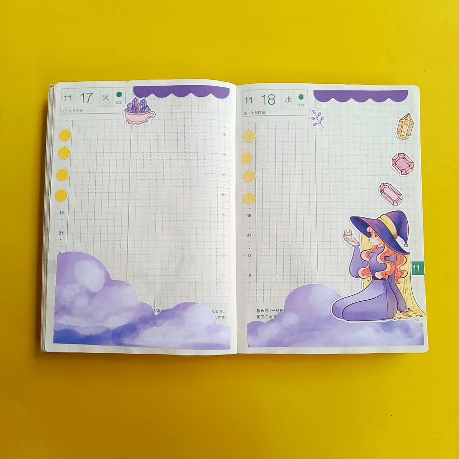 Crystal | Enchanted | Hobonichi A6 Daily Sticker Kit - a005