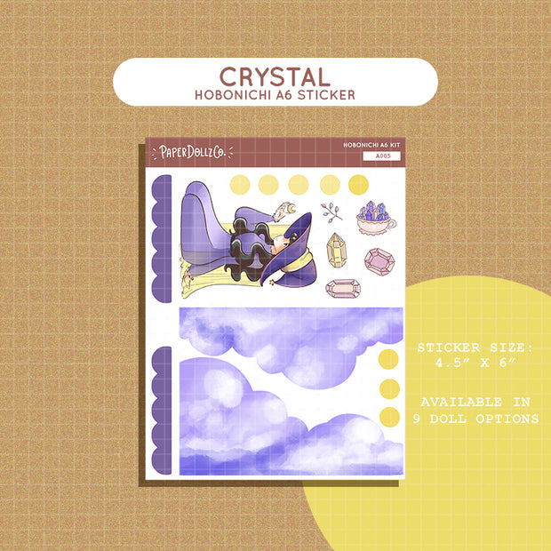 Crystal | Enchanted | Hobonichi A6 Daily Sticker Kit - a005