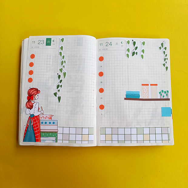 Bountiful | Joy to the Dolly World | Hobonichi A6 Daily Sticker Kit - a006