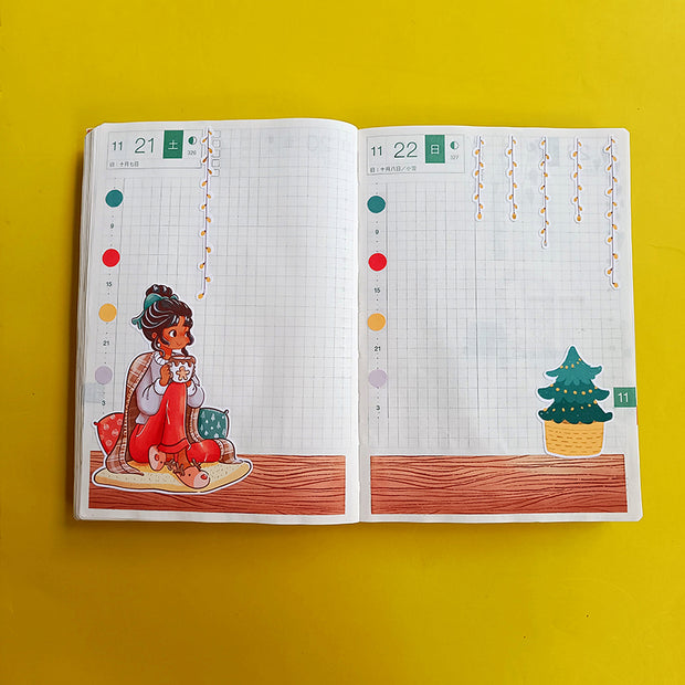 Blissful | Joy to the Dolly World | Hobonichi A6 Daily Sticker Kit - a009