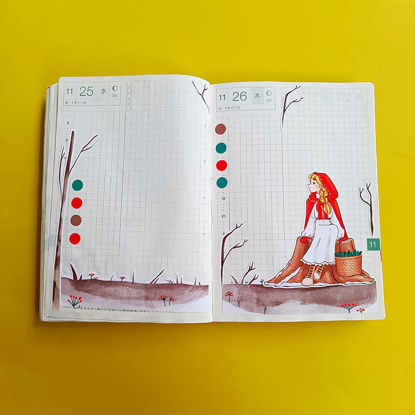 Cold | Joy to the Dolly World | Hobonichi A6 Daily Sticker Kit - a010