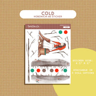 Cold | Joy to the Dolly World | Hobonichi A6 Daily Sticker Kit - a010