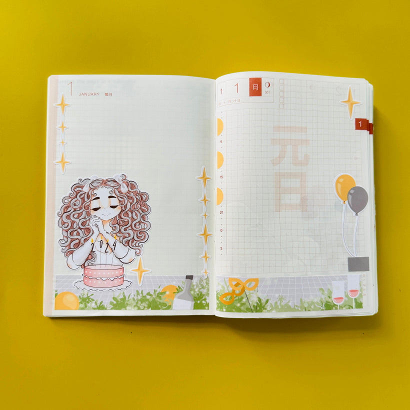 Positive | Year of the Rising Dragon | Hobonichi A6 Sticker Kit - a012
