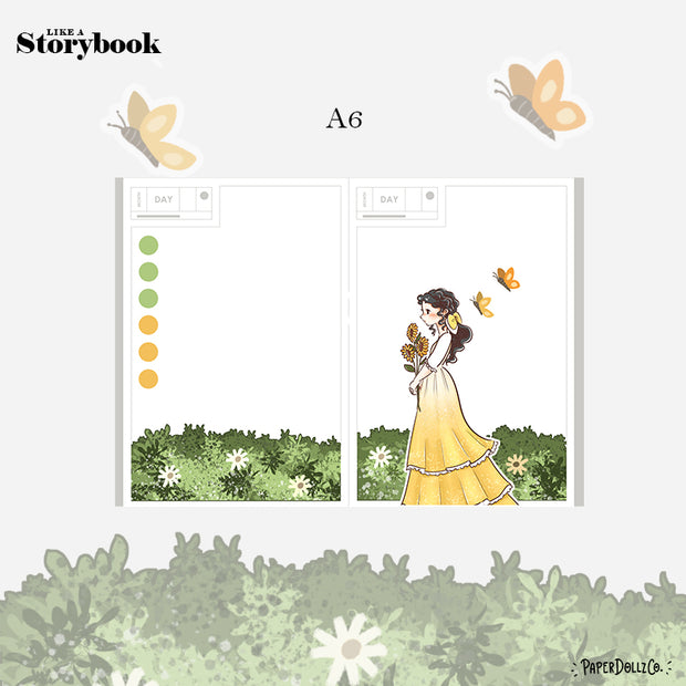 Vintage | Pretty Petal | Hobonichi A6 Sticker Kit - a018