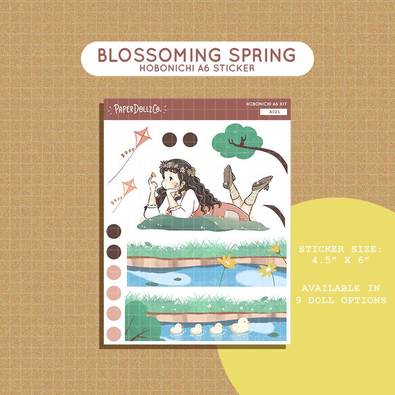 Blossoming | Spring Blossoming | Hobonichi A6 Daily Sticker Kit - a021