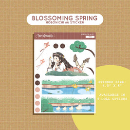 Blossoming | Spring Blossoming | Hobonichi A6 Daily Sticker Kit - a021