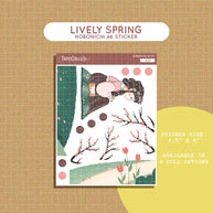 Lively | Spring Blossoming | Hobonichi A6 Daily Sticker Kit - a022