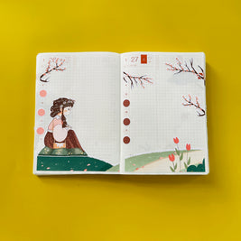 Lively | Spring Blossoming | Hobonichi A6 Daily Sticker Kit - a022