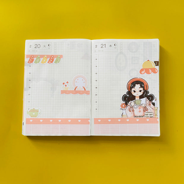Tea Party | Alone Time | Hobonichi A6 Daily Sticker Kit - a026