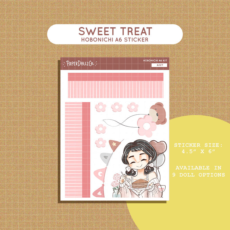 Sweet Treat | Alone Time | Hobonichi A6 Daily Sticker Kit - a027