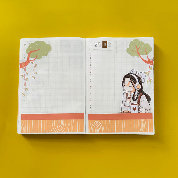Melomaniac | Alone Time | Hobonichi A6 Daily Sticker Kit - a028