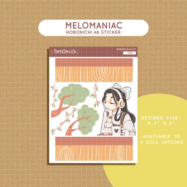 Melomaniac | Alone Time | Hobonichi A6 Daily Sticker Kit - a028