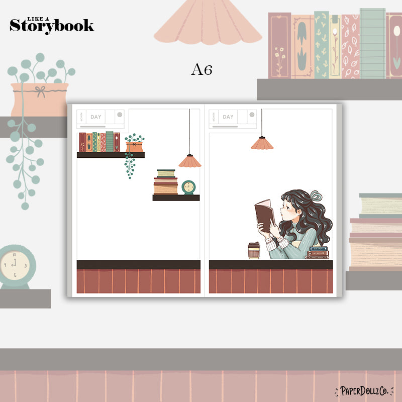 Bookworm | Alone Time | Hobonichi A6 Daily Sticker Kit - a029