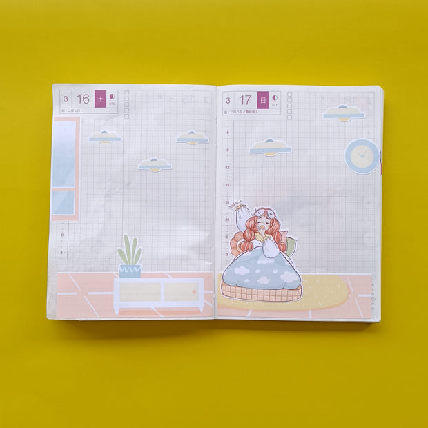 Peaceful | Sweet Dreams | Hobonichi A6 Daily Sticker Kit - a046