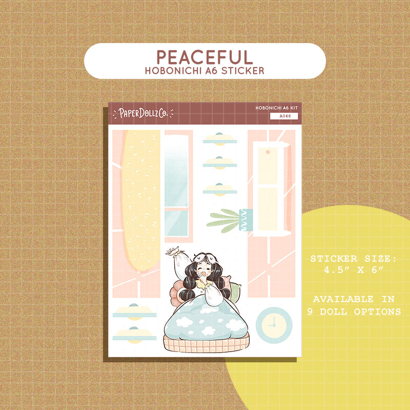 Peaceful | Sweet Dreams | Hobonichi A6 Daily Sticker Kit - a046