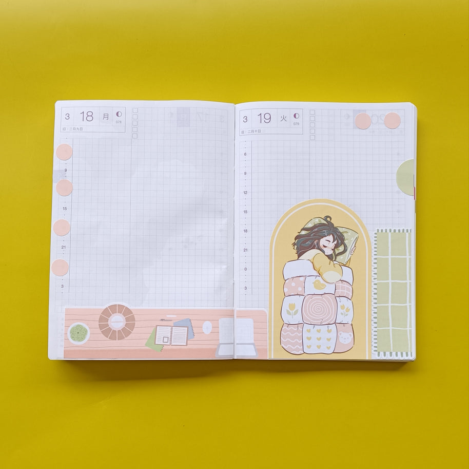 Cozy | Sweet Dreams | Hobonichi A6 Daily Sticker Kit - a047