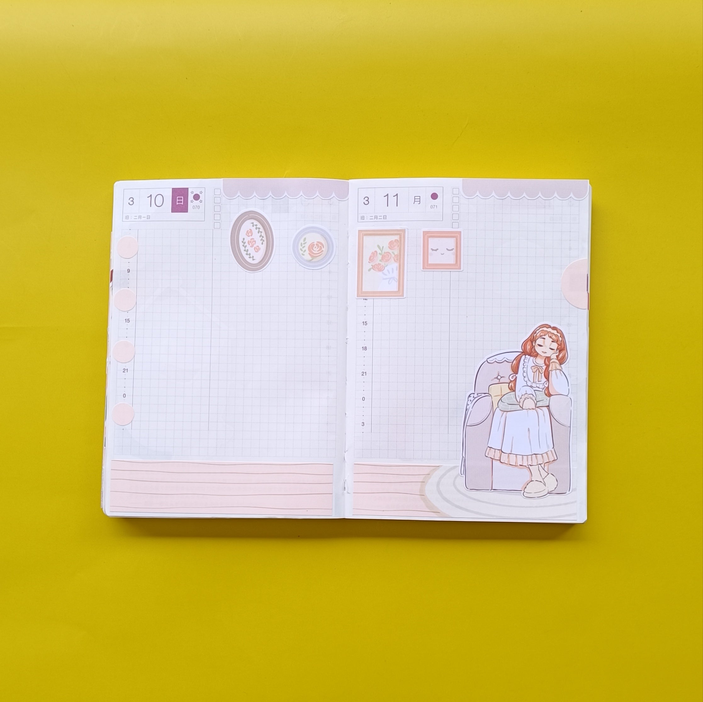 Calm | Sweet Dreams | Hobonichi A6 Daily Sticker Kit - a048