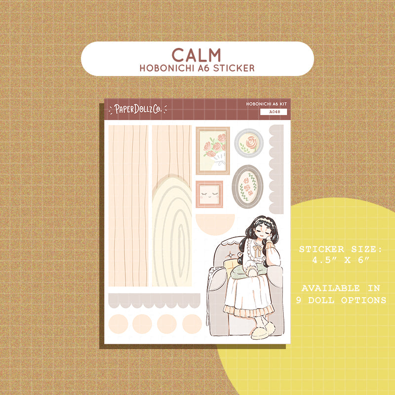 Calm | Sweet Dreams | Hobonichi A6 Daily Sticker Kit - a048