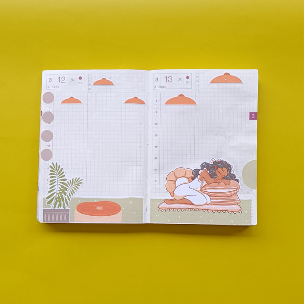Placid | Sweet Dreams | Hobonichi A6 Daily Sticker Kit - a050