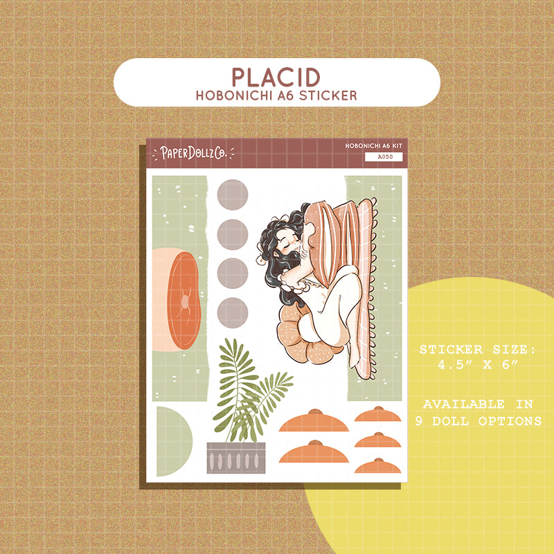 Placid | Sweet Dreams | Hobonichi A6 Daily Sticker Kit - a050