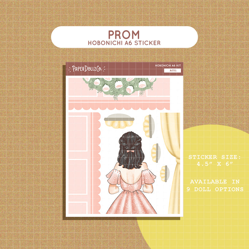 Prom | Crowning Glory | Hobonichi A6 Daily Sticker Kit - a051
